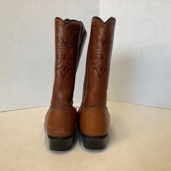 Vintage Kid's Cowboy Western Tooled Leather Boots Size 12.5 D  Made USA #2418 - Picture 5 of 12